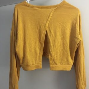 Yellow open back top